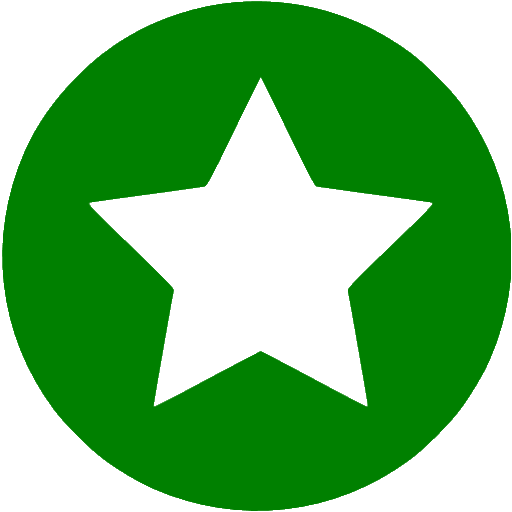 Green star 6 icon - Free green star icons
