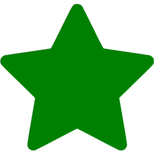 Green star 8 icon - Free green star icons