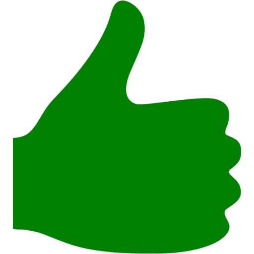 Green Thumbs Up Icon Free Green Hand Icons