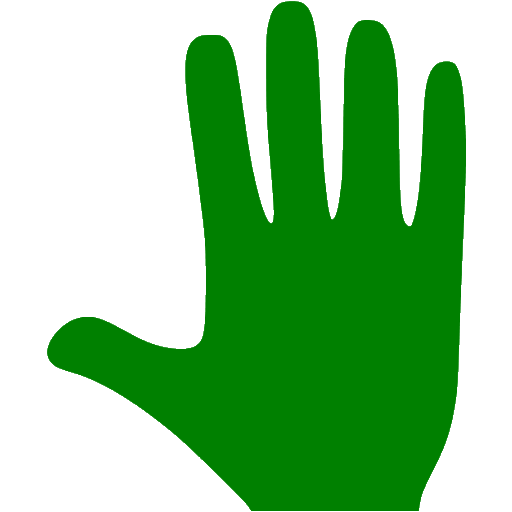 Green Whole Hand Icon Free Green Hand Icons