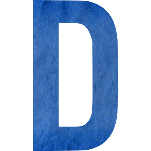 Blue paper letter d icon - Free blue paper letter icons - Blue paper ...