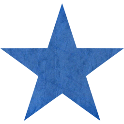 Blue paper star icon - Free blue paper star icons - Blue paper icon set