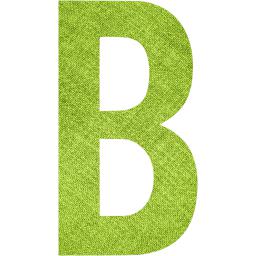 Green fabric letter b icon - Free green fabric letter icons - Green ...