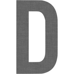 Grey wall letter d icon - Free grey wall letter icons - Grey wall icon set