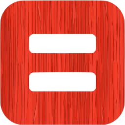 Sketchy red equal sign icon - Free sketchy red math icons - Sketchy red