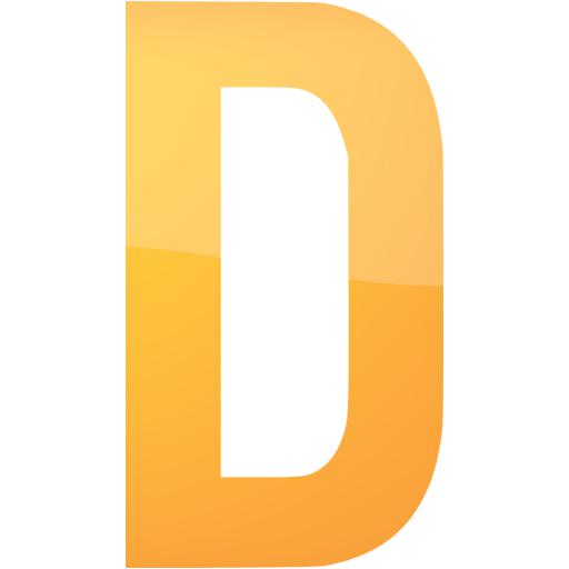 Web 2 orange 2 letter d icon - Free web 2 orange 2 letter icons - Web 2 ...