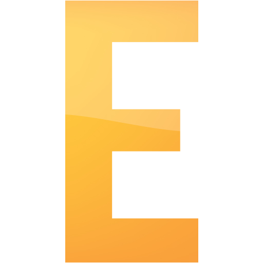 Web 2 orange 2 letter e icon - Free web 2 orange 2 letter icons - Web 2 ...