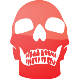 Web 2 red skull 75 icon - Free web 2 red skull icons - Web 2 red icon set