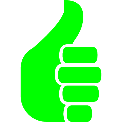 Lime thumbs up 3 icon - Free lime thumbs up icons