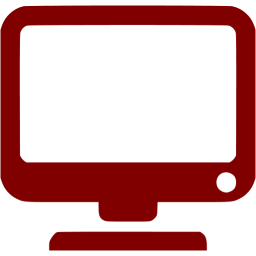 Maroon monitor icon - Free maroon computer hardware icons