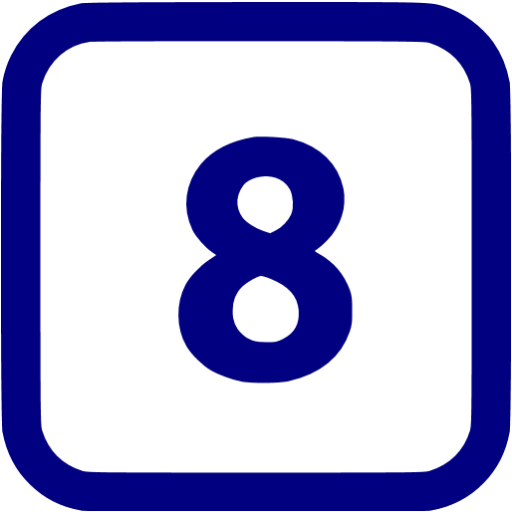 Цифра 8 синяя картинка