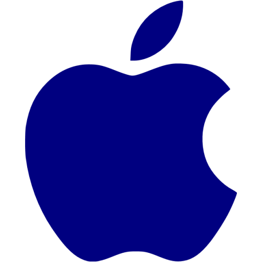 Navy blue apple icon - Free navy blue site logo icons