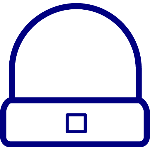 Navy blue beanie icon - Free navy blue clothes icons