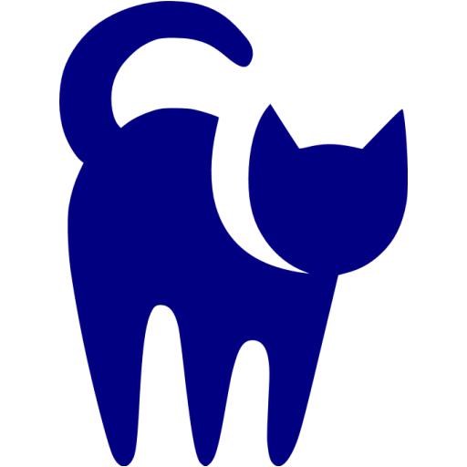 Navy blue cat icon Free navy blue animal icons