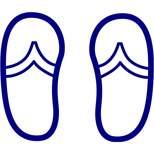 Navy blue flip flops icon - Free navy blue clothes icons
