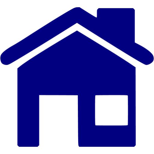 Navy blue home 5 icon - Free navy blue home icons