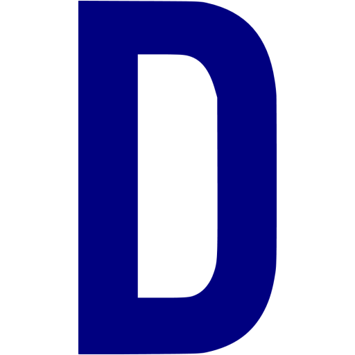 Navy blue letter d icon - Free navy blue letter icons