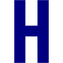 Navy blue letter h icon - Free navy blue letter icons