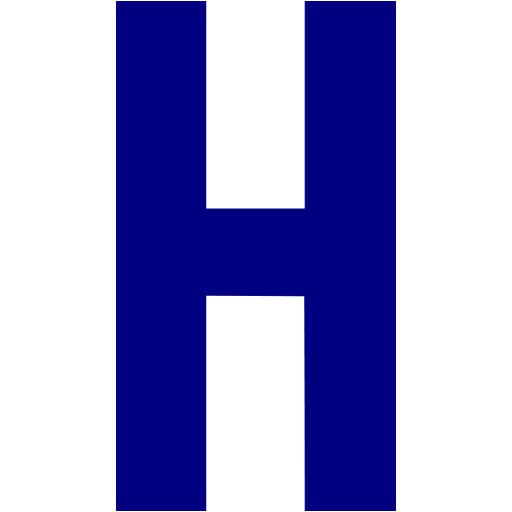 Navy blue letter h icon - Free navy blue letter icons