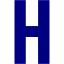 Navy blue letter h icon - Free navy blue letter icons