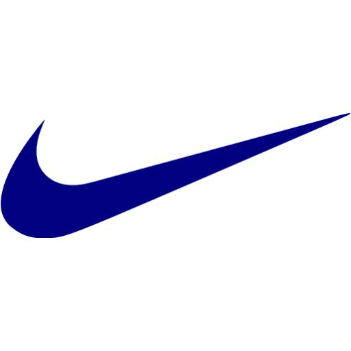 nike logo in blue