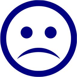 Navy blue sad icon - Free navy blue emoticon icons