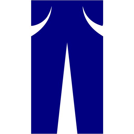 Navy blue trousers icon - Free navy blue clothes icons