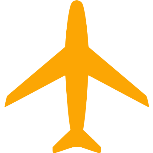 Orange airplane 7 icon - Free orange airplane icons