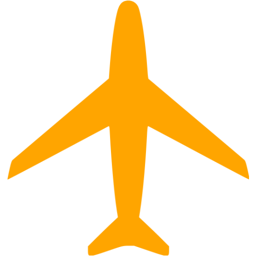 Orange airplane 7 icon - Free orange airplane icons