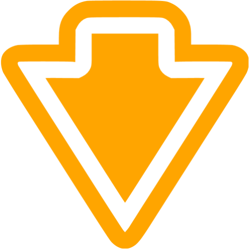 orange down arrow