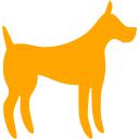 Orange dog 31 icon - Free orange animal icons