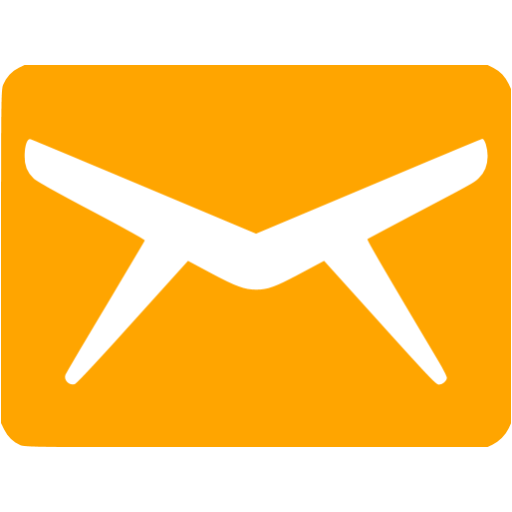 Orange email 3 icon - Free orange email icons