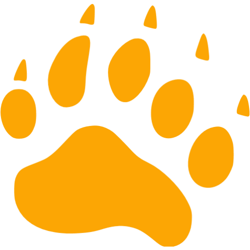 Orange footprints bear icon - Free orange footprint icons
