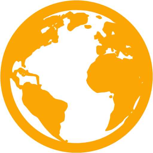 Orange globe 2 icon - Free orange globe icons