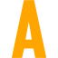 Orange letter a icon - Free orange letter icons