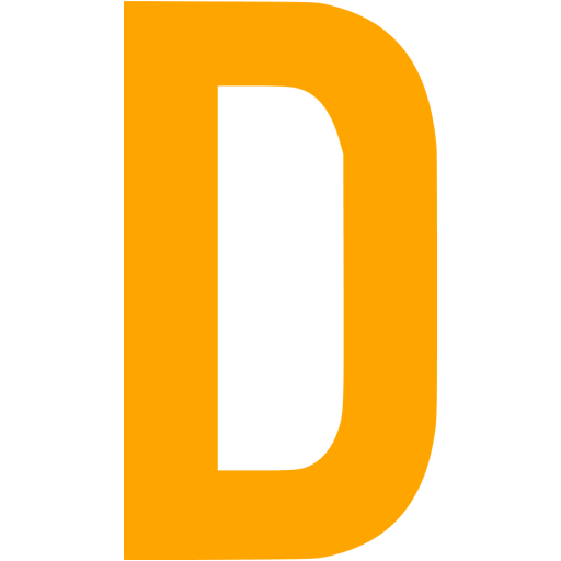 Orange letter d icon - Free orange letter icons