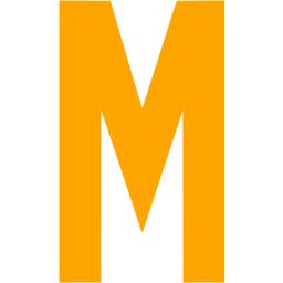 Orange letter m icon - Free orange letter icons