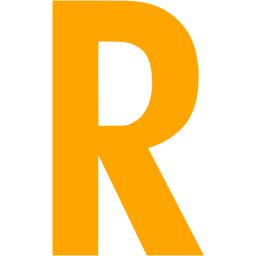 Orange letter r icon - Free orange letter icons