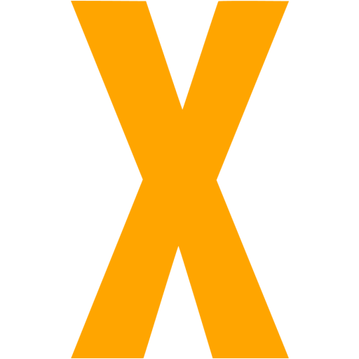 Orange Letter X Icon Free Orange Letter Icons