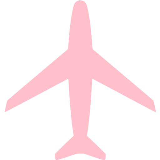 Pink airplane 7 icon - Free pink airplane icons