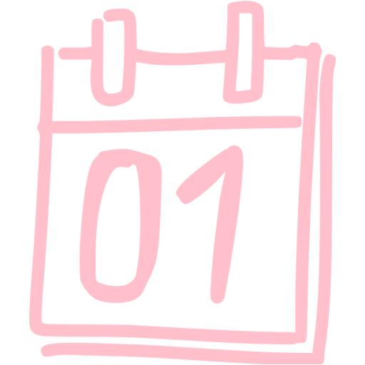 Pink calendar 2 icon Free pink calendar icons