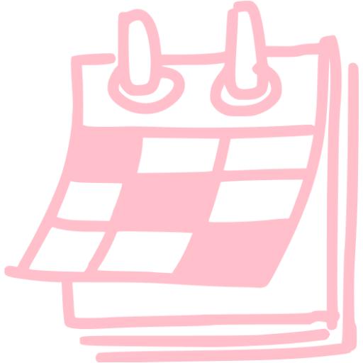 Pink calendar icon Free pink calendar icons