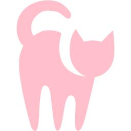 Pink cat icon - Free pink animal icons