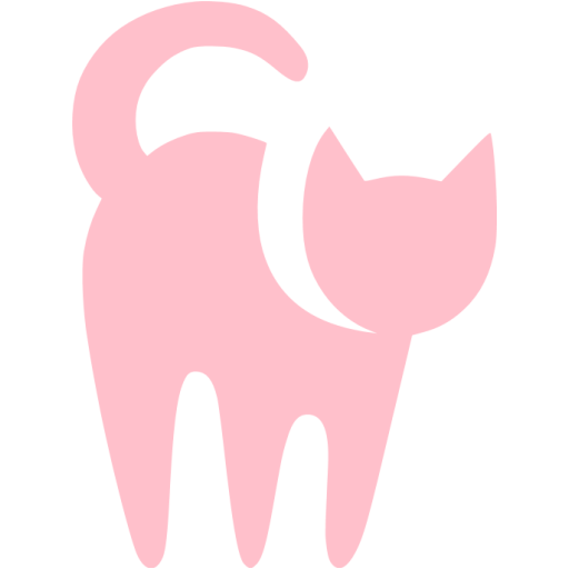 Pink cat icon - Free pink animal icons