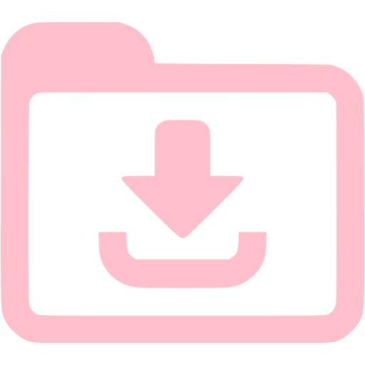 Pink downloads icon - Free pink folder icons
