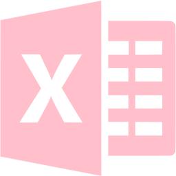 Pink Excel 3 Icon Free Pink Office Icons