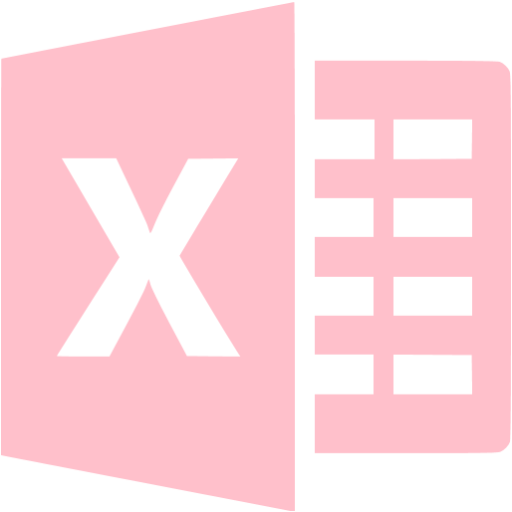 Pink Excel 3 Icon Free Pink Office Icons