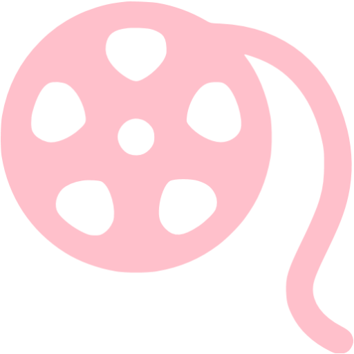 Pink film reel icon - Free pink film reel icons