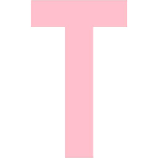 Pink letter t icon - Free pink letter icons