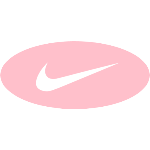 white nike shoes with pink logo